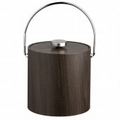 3 Qt. Tall Woodcraft Ebony Ice Bucket w/Bale Handle